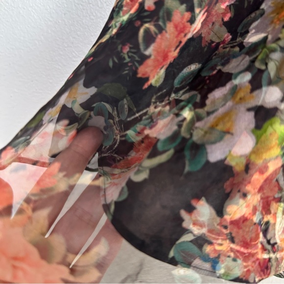 Alice + Olivia Dionne Floral Silk Black Mini Skirt Women’s Sz‎ 8 NWOT - Picture 4 of 7